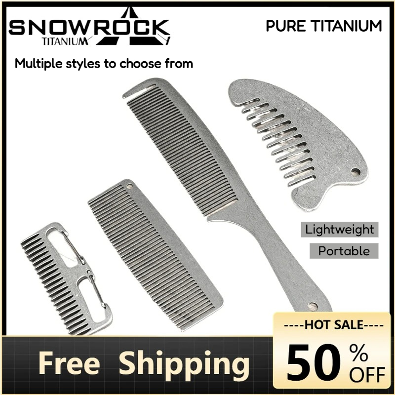 Comb Pocket Titanium - Pente de Cabelo e Barba SNOWROCK