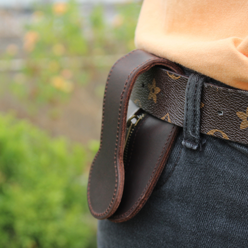 Edc Concealed Carry - Gemuine cintura de couro zero carteira