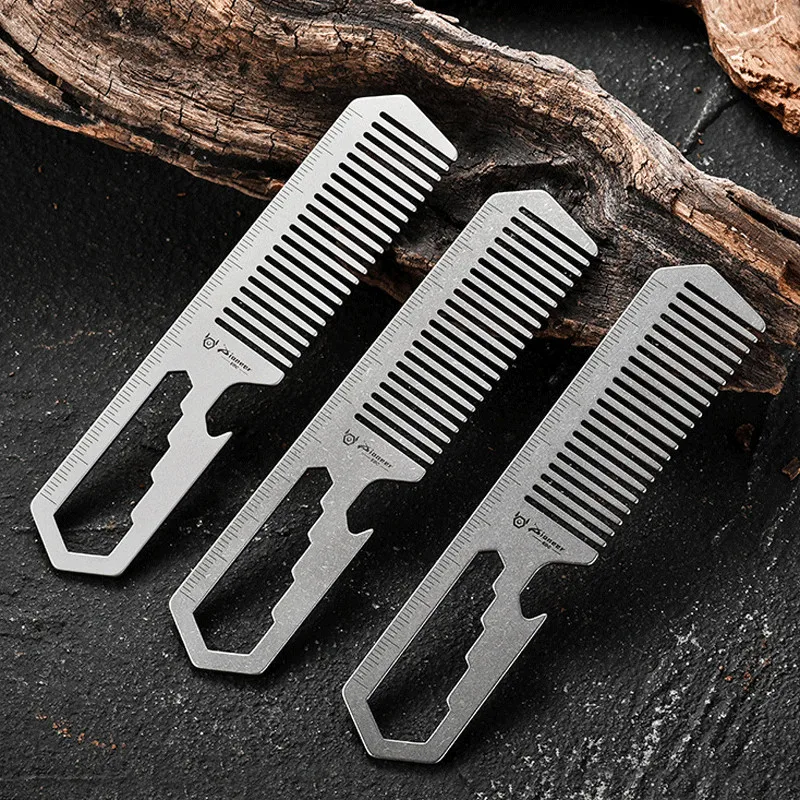 Comb Pocket Titanium - FEGVE Pente Antiestático de Titânio Multiferramentas