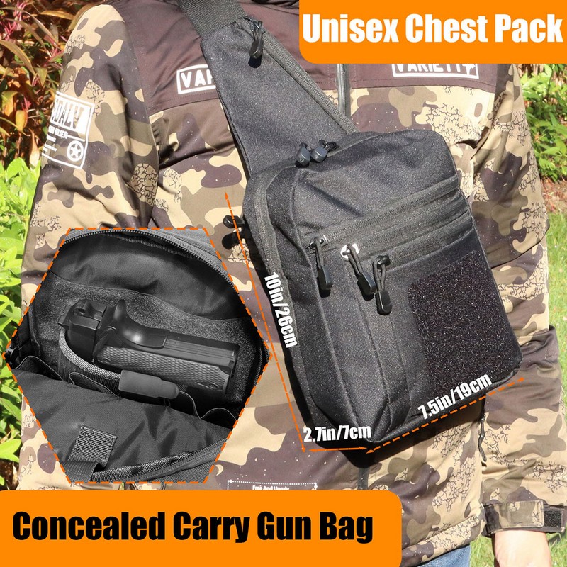 Nova Bolsa Tática de Peito com - Edc Concealed Carry Backpack avaliação e preço